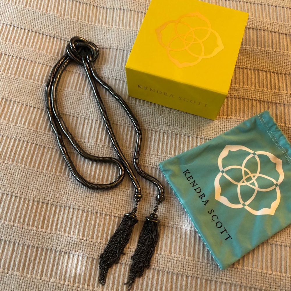 Kendra Scott McKayla Necklace in Gunmetal